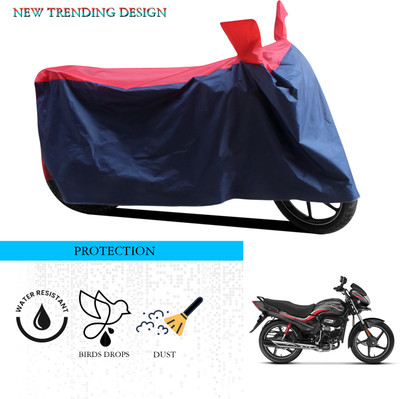 ANTHUB Waterproof Two Wheeler Cover for Hero(Passion Plus, Black, Red)