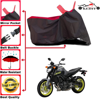 AASHTIK MART Two Wheeler Cover for Yamaha(MT 09 BS6, Red, Black)
