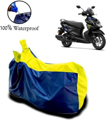 rakku Waterproof Two Wheeler Cover for Yamaha(RayZR 125 Fi, Yellow, Blue)