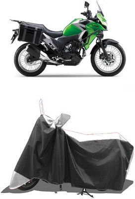 SUGASHRI Waterproof Two Wheeler Cover for Kawasaki(Versys X 300, White, Black)
