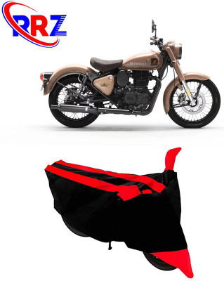 AutoGalaxy Waterproof Two Wheeler Cover for Royal Enfield(Classic 350 Signals, Black, Red)