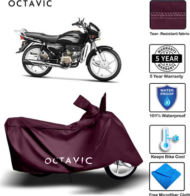 octavic Waterproof Two Wheeler Cover for Hero(Splendor Plus, Maroon)