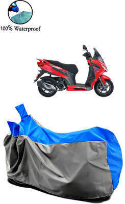 Autofly Waterproof Two Wheeler Cover for Aprilia(SXR 160, Grey, Blue)