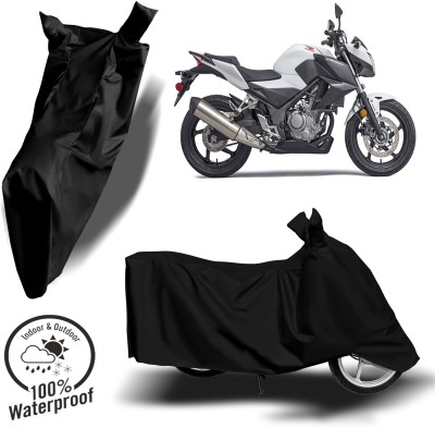 ROYAL AUTO MART Waterproof Two Wheeler Cover for Honda(CBF, Black)