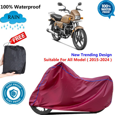 AUTOCAD Waterproof Two Wheeler Cover for Hero(Splendor Plus, Maroon)