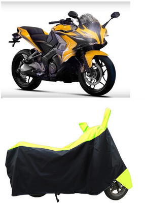 Coxtor Waterproof Two Wheeler Cover for Bajaj(Pulsar SS400, Yellow)