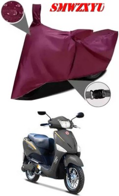 smwzxyu Waterproof Two Wheeler Cover for Hero(Electric Optima Plus, Maroon)