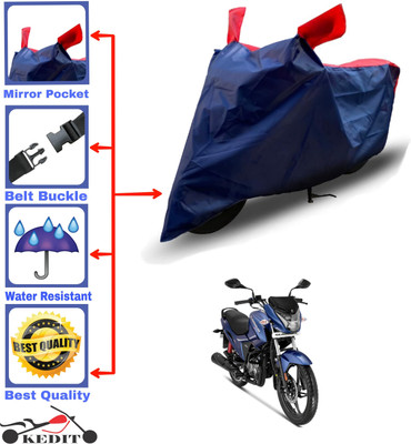 AASHTIK MART Two Wheeler Cover for Hero(Glamour BS6, Red, Blue)