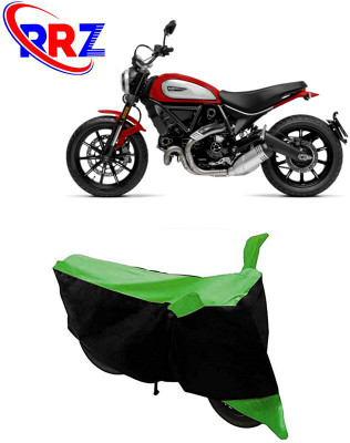 RRZ Waterproof Two Wheeler Cover for Ducati(Scrambler Icon, Black, Green)
