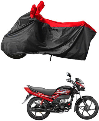 RiderShine Waterproof Two Wheeler Cover for Hero(Passion Pro i3S, Black, Red)