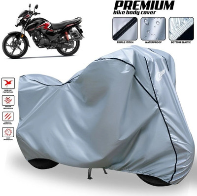 OliverX Waterproof Two Wheeler Cover for Honda(SP125, Silver, Black)