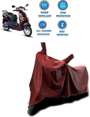 KEDIT Two Wheeler Cover for Hero(Electric Optima Plus, Maroon)