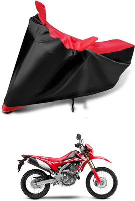 RideXpert Waterproof Two Wheeler Cover for Honda(CRF 250 L, Black, Orange)