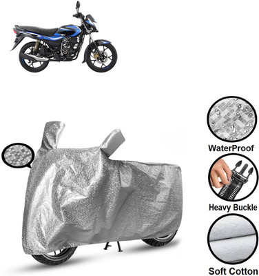 CODOKI Waterproof Two Wheeler Cover for Bajaj(Platina 110 H-Gear BS6, Silver)