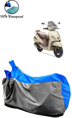 Autofly Waterproof Two Wheeler Cover for TVS(Jupiter Grande, Grey, Blue)