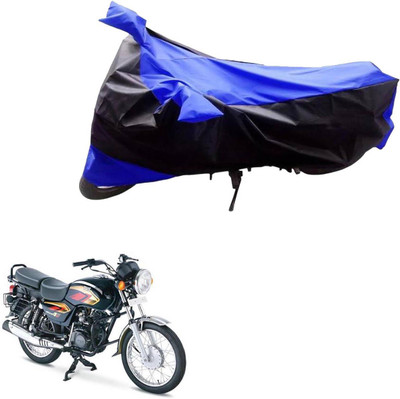 Mdstar Waterproof Two Wheeler Cover for TVS(Max 4R, Black, Blue)