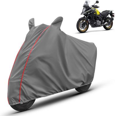 AUTOMOZEXO Waterproof Two Wheeler Cover for Suzuki(V Strom 650, Grey)