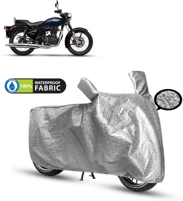 CODOKI Waterproof Two Wheeler Cover for Royal Enfield(Bullet Electra Twinspark, Silver)