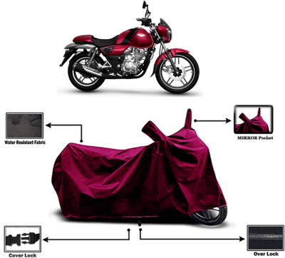 KEDIT Two Wheeler Cover for Bajaj(V15, Maroon)