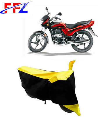 FFZ Waterproof Two Wheeler Cover for Hero(Passion Plus, Black, Yellow)
