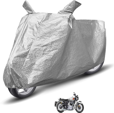 MOCKHE Waterproof Two Wheeler Cover for Royal Enfield(Interceptor 650, Silver)