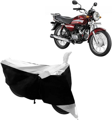NMJ Waterproof Two Wheeler Cover for Hero(HF Dawn, White)
