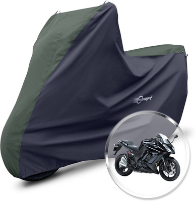 Neodrift Two Wheeler Cover for Kawasaki(Ninja 1000, Green, Black)