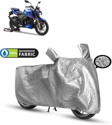CODOKI Waterproof Two Wheeler Cover for TVS(Apache RTR 200 4V, Silver)