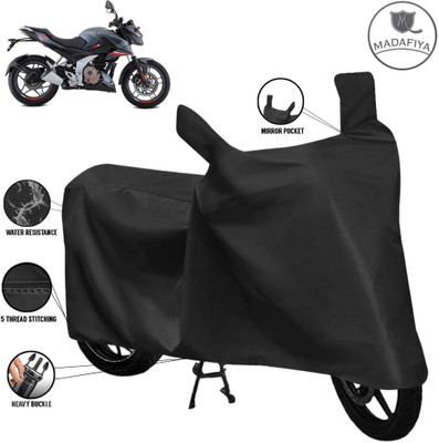 MADAFIYA Waterproof Two Wheeler Cover for Bajaj(Pulsar N160, Black)