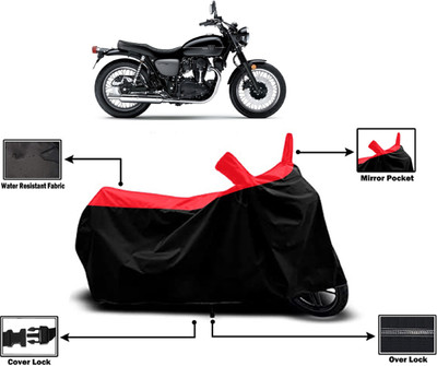 Amexride Two Wheeler Cover for Kawasaki(W800 BS6, Red)