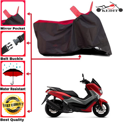 KEDIT Two Wheeler Cover for Yamaha(NMax 155 BS6, Red, Black)