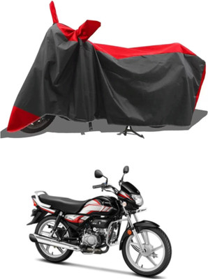 Mdstar Waterproof Two Wheeler Cover for Hero(HF Deluxe BS6, Red, Black)