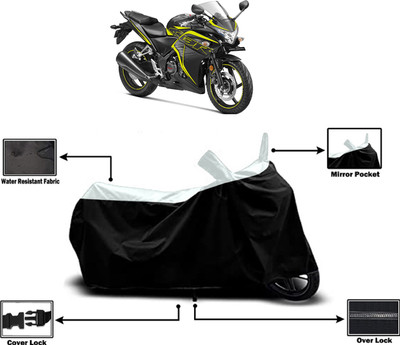 Amexride Two Wheeler Cover for Honda(CBR 250R, White)