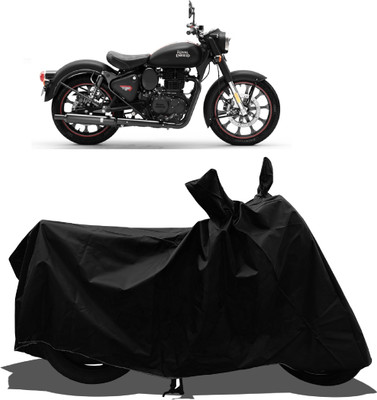 Tricway Waterproof Two Wheeler Cover for Royal Enfield(Classic Stealth Black BS6, Black)