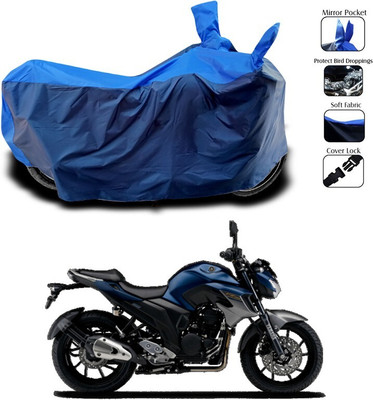 DeepShakshi AUTOMOTIVE Two Wheeler Cover for Yamaha(FZ S V3.0 FI, Black, Blue)