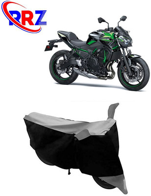 RRZ Waterproof Two Wheeler Cover for Kawasaki(Z650, Black, Grey)