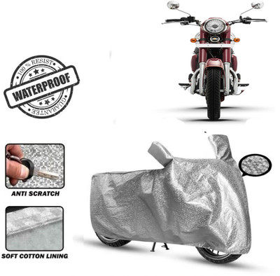 Autoinnovation Waterproof Two Wheeler Cover for JAWA(Standardv, Silver)