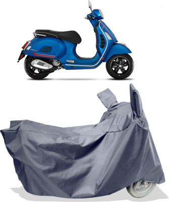 Amexride Two Wheeler Cover for Vespa(GTS Super 300 BS6, Grey)