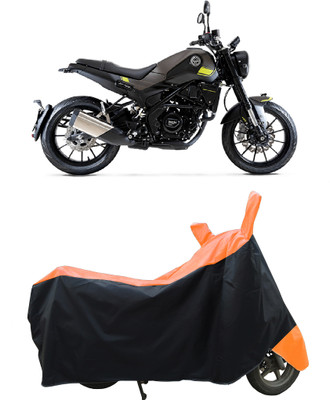 Coxtor Waterproof Two Wheeler Cover for Benelli(Leoncino 250, Orange)