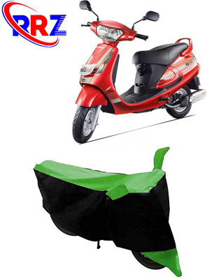 RRZ Waterproof Two Wheeler Cover for Mahindra(Duro 125, Black, Green)