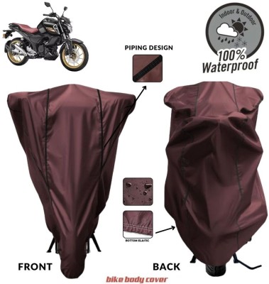 MADAFIYA Two Wheeler Cover for Yamaha(FZ V3 BS6, Maroon, Black)