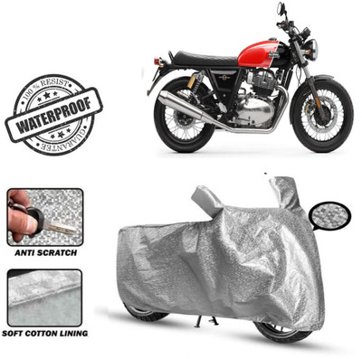 Autoinnovation Waterproof Two Wheeler Cover for Royal Enfield(Interceptor 650, Silver)
