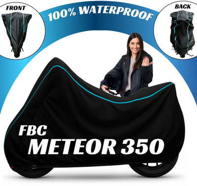 FBC Waterproof Two Wheeler Cover for Royal Enfield(Meteor BS6, Black)