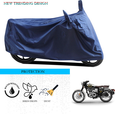 ANTHUB Waterproof Two Wheeler Cover for Royal Enfield(Bullet 500, Blue)