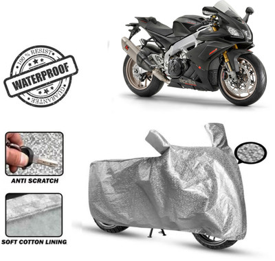 Autoinnovation Waterproof Two Wheeler Cover for Aprilia(RSV4, Silver)