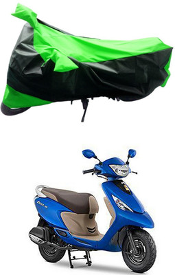 Mdstar Waterproof Two Wheeler Cover for TVS(Zest 110, Green, Black)