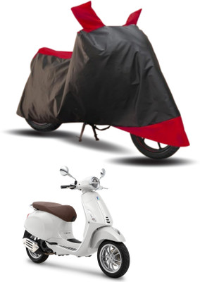 KEDIT Two Wheeler Cover for Piaggio(Vespa, Red, Black)