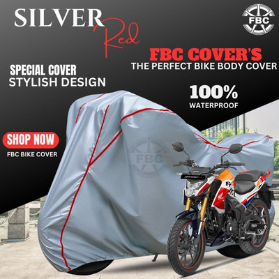 FBC Waterproof Two Wheeler Cover for Honda(Hornet 2.0, Silver, Red)