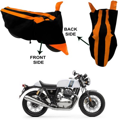 Ascension Two Wheeler Cover for Royal Enfield(Continental GT, Black, Orange)