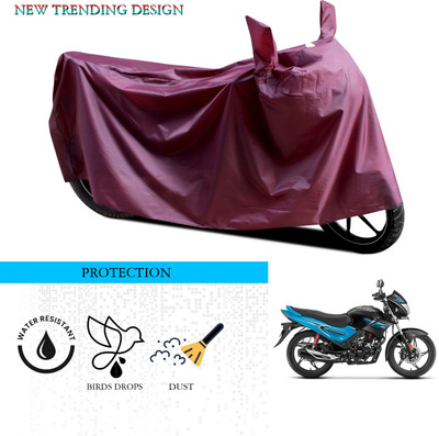 ANTHUB Waterproof Two Wheeler Cover for Hero(Glamour, Maroon)